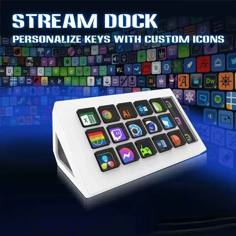 Stream Deck alternativo con 15 botones - Perfecto para pequeños streamers
